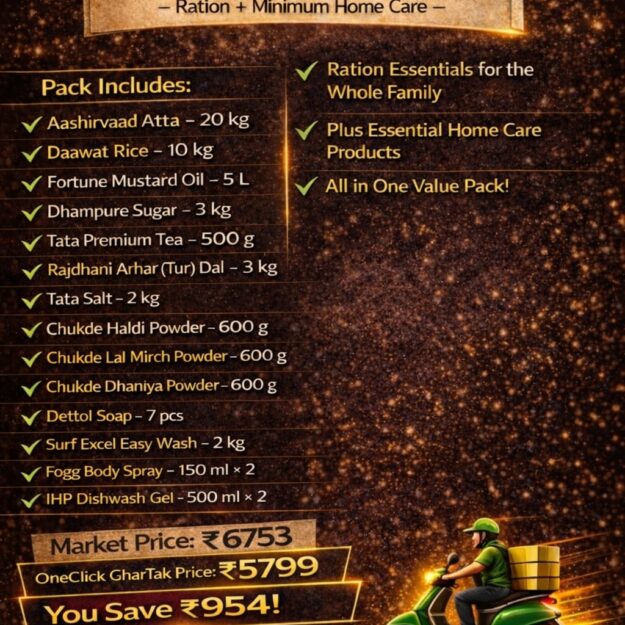 Basic Joint Family Pack (Ration + minimum home care)